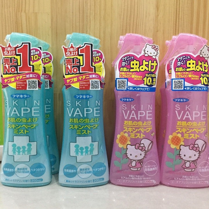 Xịt chống muỗi skin vape chai 200ml