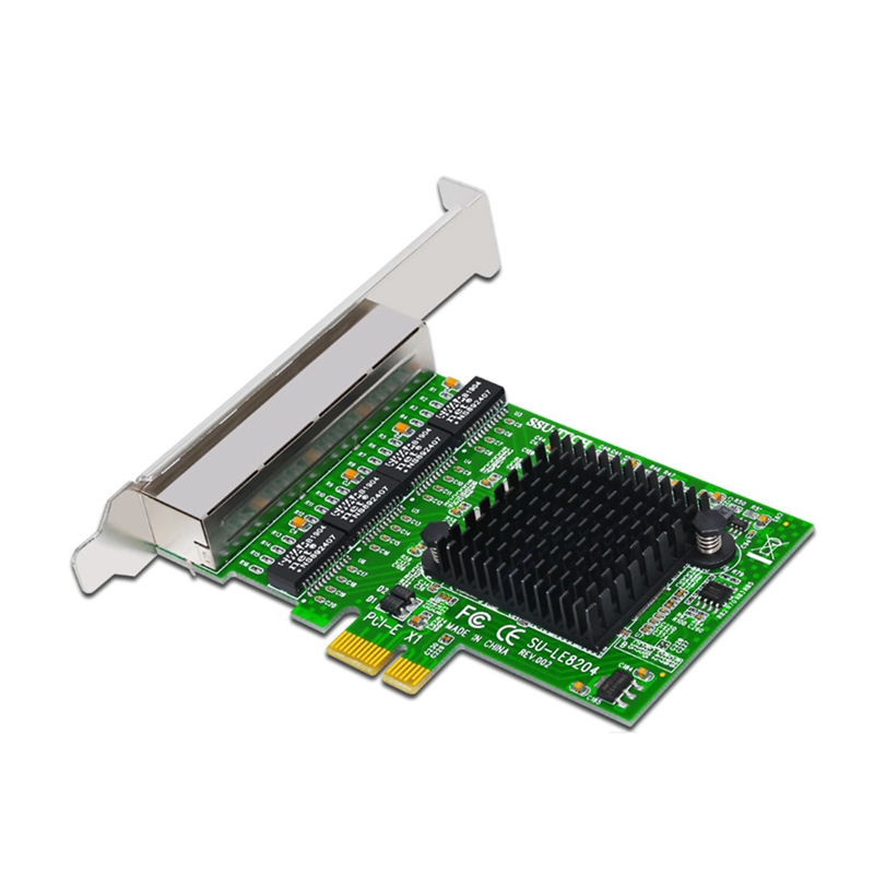 Network Cards Network/Ethernet/Lan Adapter PCI-E Network Card Realtek RJ45 Internet Ethernet Gigabit 4 Port Network Card