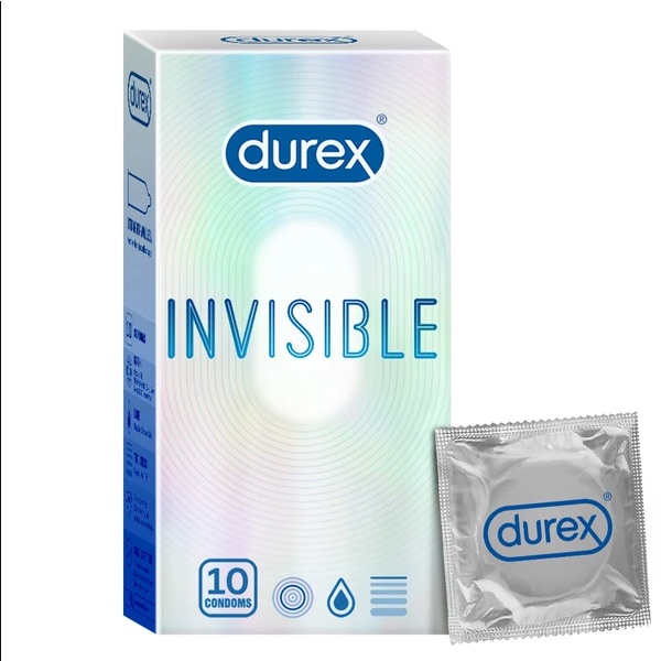 Bao cao su Durex Invisible Extra Thin Extra Sensitive - Siêu Mỏng - Cực Nhạy Cảm