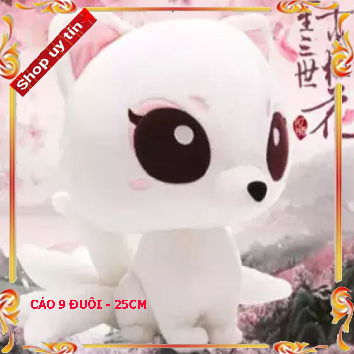 GẤU BÔNG CÁO 9 ĐUÔI SIÊU CU TE KÍCH THƯỚC 25CM