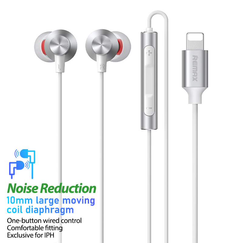 Remax หูฟังแบบมีสายในหู,หูฟังสเตอริโอเสียงเบสบริสุทธิ์หูฟังอินเอียร์ ...