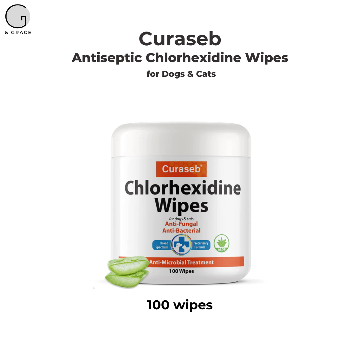 Curaseb Antiseptic Chlorhexidine Wipes for Dogs Cats 50 Wipes 60 XL Wipes Lazada Singapore