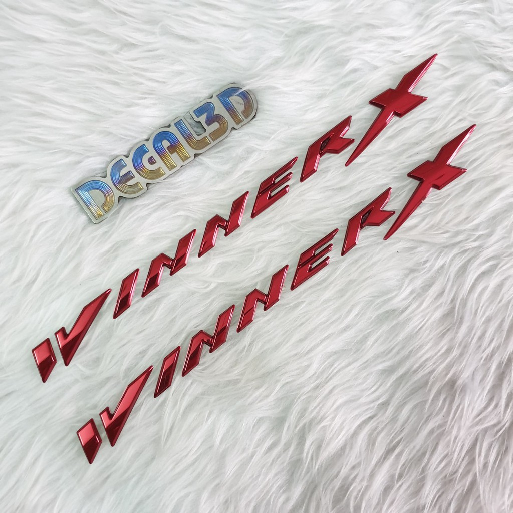 Tem winner x chữ nổi hàng zin cao cấp sắc nét