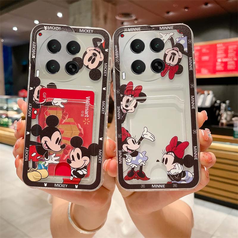 For Tecno Camon 30 Pro Premier Case Transparent Soft with Wallet Clip Cute Cartoon Lens Protection for Tecno Camon 30 Premier Pro Back Cover. 