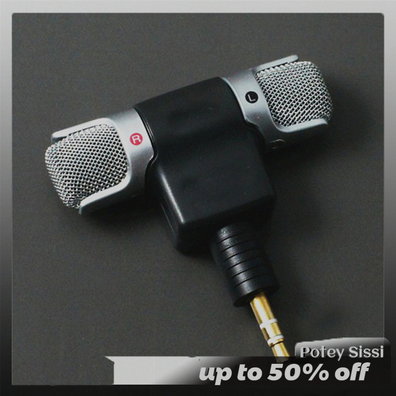 Potey New Universal Mini Stereo Microphone Mic Audio For PC Laptop Notebook Talk 3.5mm