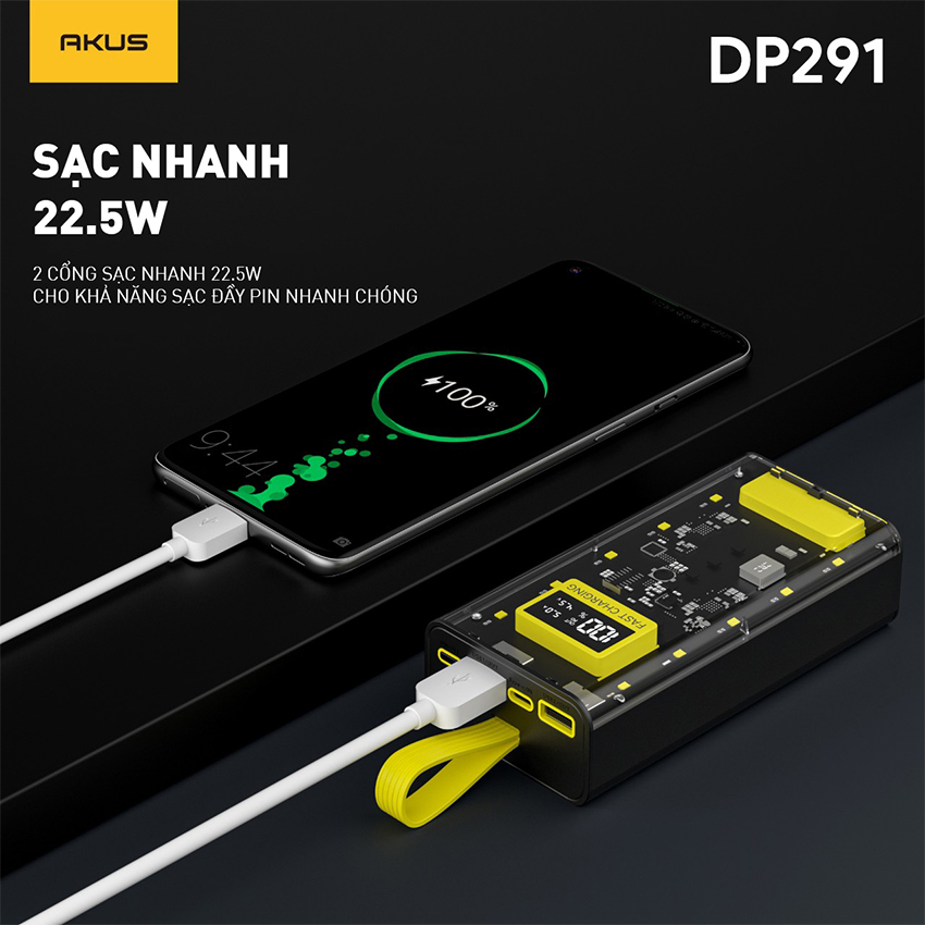 PIN SẠC DỰ PHÒNG AKUS DP291 - 20.000 MAH