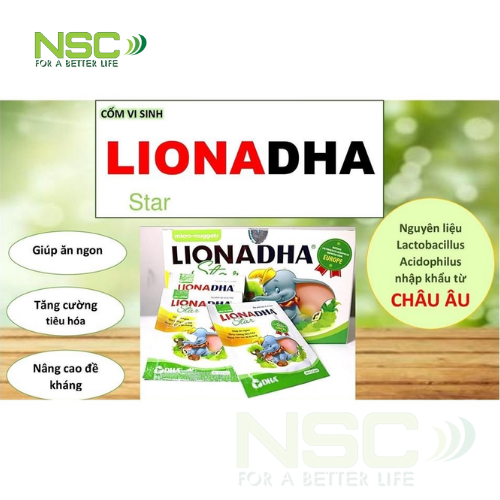 CỐM VI SINH LIONADHA STAR ( Hộp/ 24 gói)