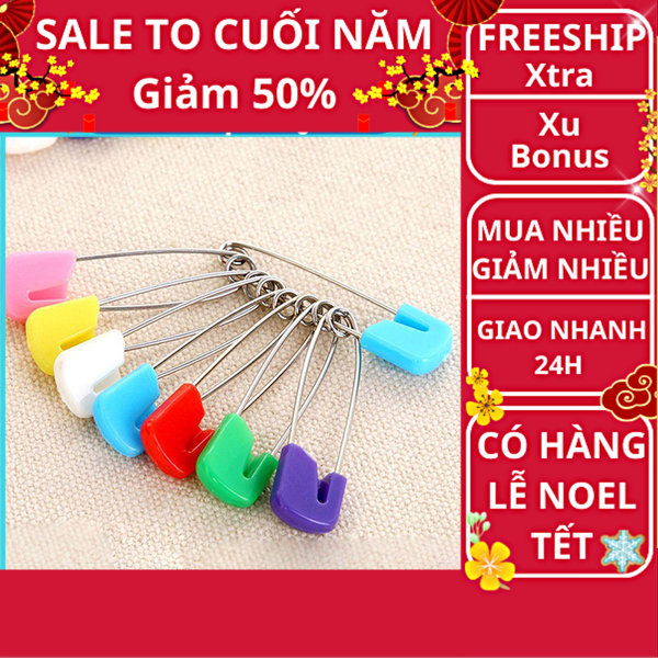 Combo 20 kim băng an toàn dài 5.3cm - kim băng loại lớn - kim băng cho bé - kim cài quần áo  giá rẻ - kim cúc - kim băng cài quần áo - kim băng cài đò - Nguyễn Thùy Store