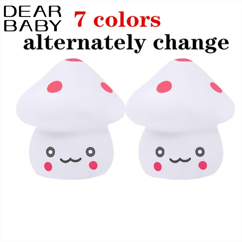 Led Colorful Mushroom Night Light For Romantic Atmosphere Energy Saving Light