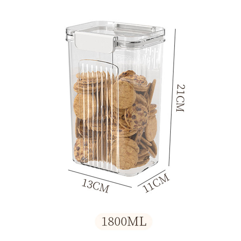 Plastic food sealed jars, cereals, storage jars, kitchen snacks, refrigerators, snack organizers