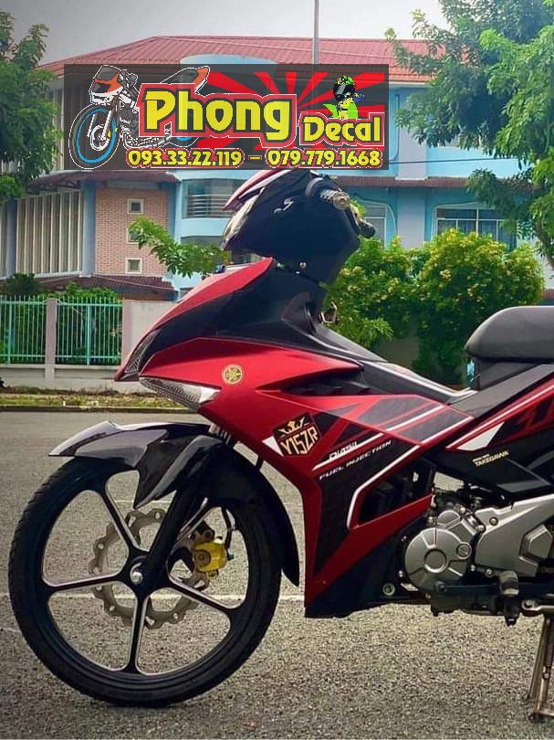 Tem Rời Ex 150 Y15ZR Dán Xe Đỏ Nhám