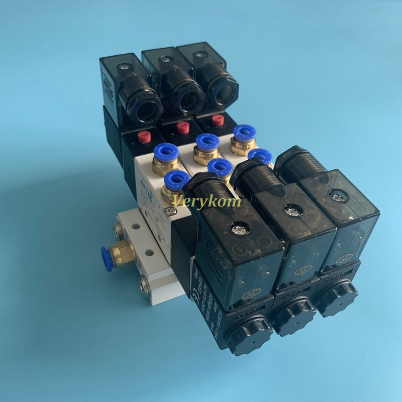 1/8"%20Airtac%204v220-06%202%20-%2020%20Row%20Pneumatic%205%20Way%20Double%20Solenoid%20Valve%20Block%20With%20Fitting%20Manifold%2012v%20Dc%2024v%20Ac%20110v%20220v%2024vdc%20-%20Image%202