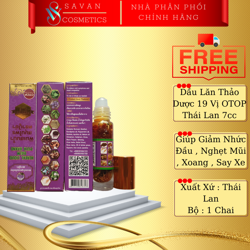 01 Dầu PUYA BRAND 19 Vị Thảo Dược THÁI LAN (8ml/chai)