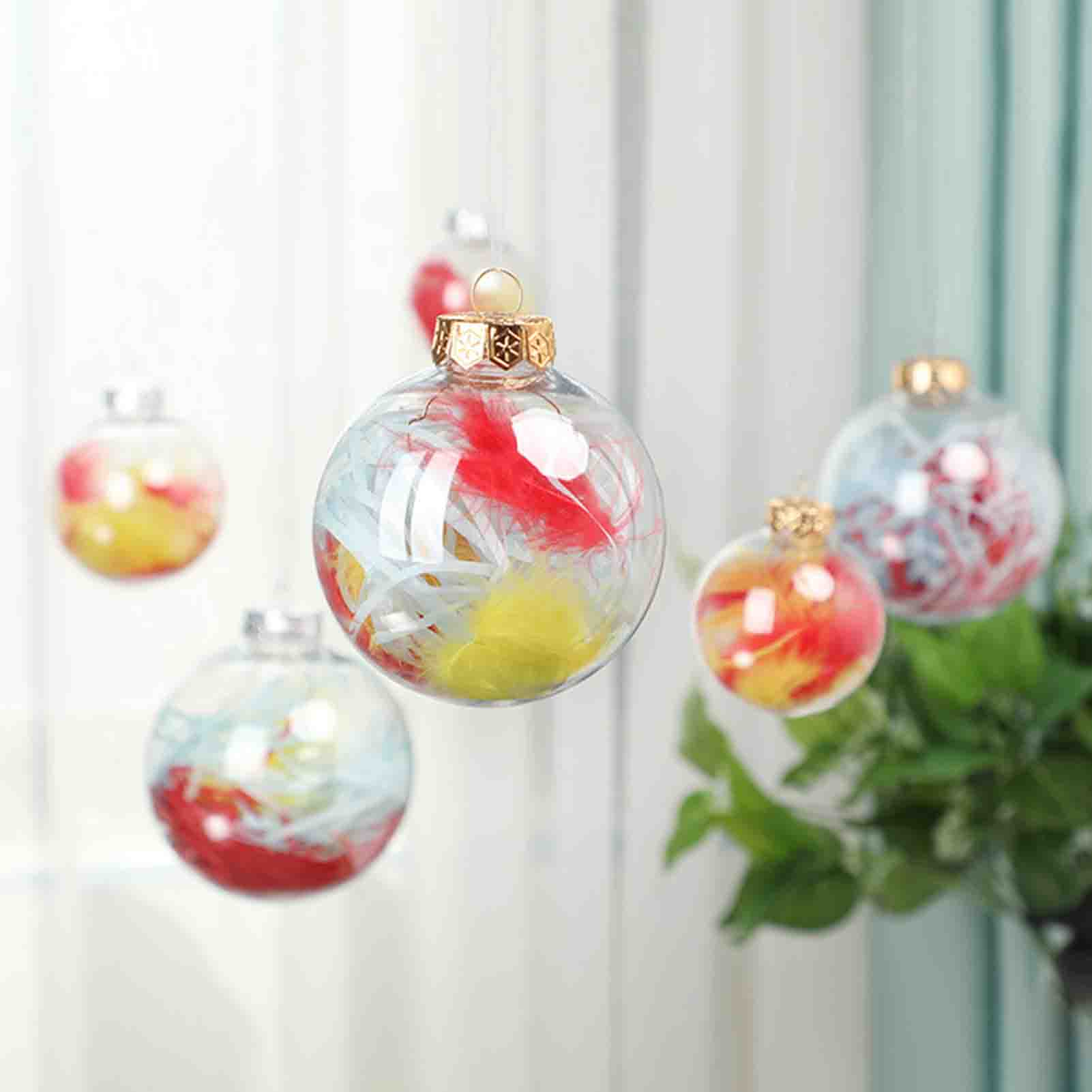 venicenight Plastic Ball Transparent Decorative DIY Decorations Smooth Surface Creative Christmas Clear Ball Home Decoration