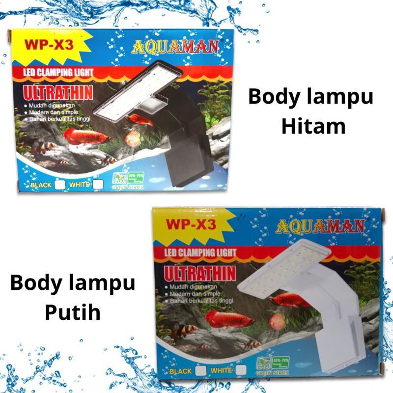 Lampu jepit aquarium aquascape AQUAMAN WP X3