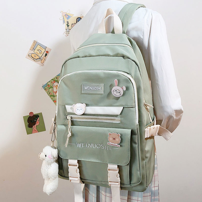 ARCTIC HUNTER large-capacity schoolbag female junior high school students college students backpack high school students niche primary school students