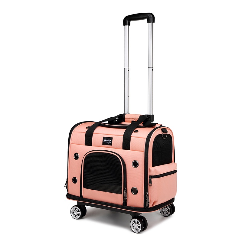 Pet Trolley Bag with Wheel Pet Travel Bag Trolley Cat Dog Outing