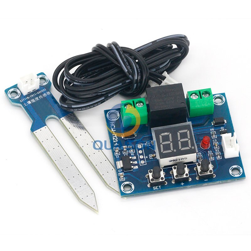 XH-M214 Humidity Controller Soil Sensor Module 20-99%RH Precise Automatic Control Irrigation Red Digital Display