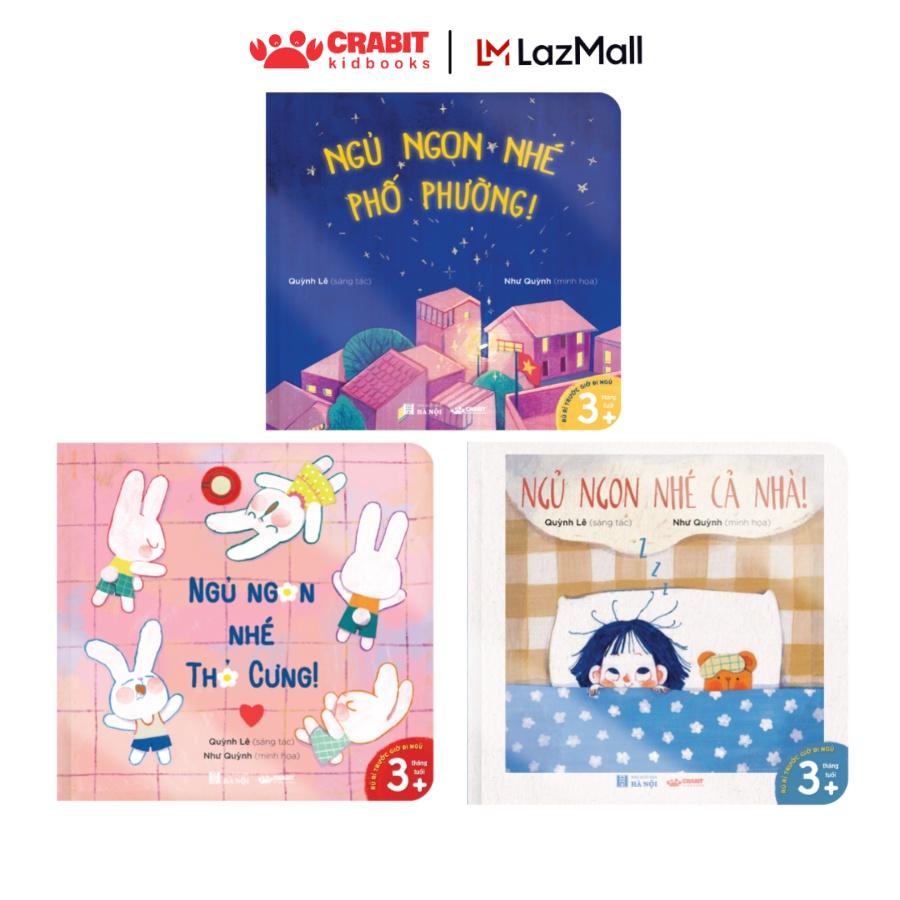 Sách - Đi ngủ nào bé ngoan ơi - Sách kỹ năng - Bộ 3 cuốn - Crabit Kidbooks