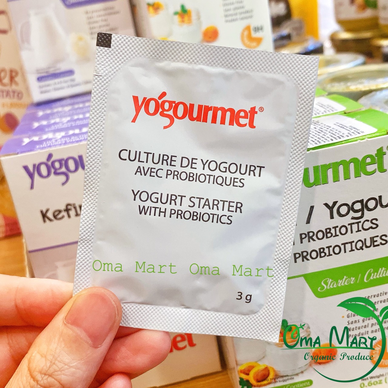 [Yogourment] Men làm sữa chua Probiotic/Kefir ( 1gói 3g làm 1 Lít sữa chua)