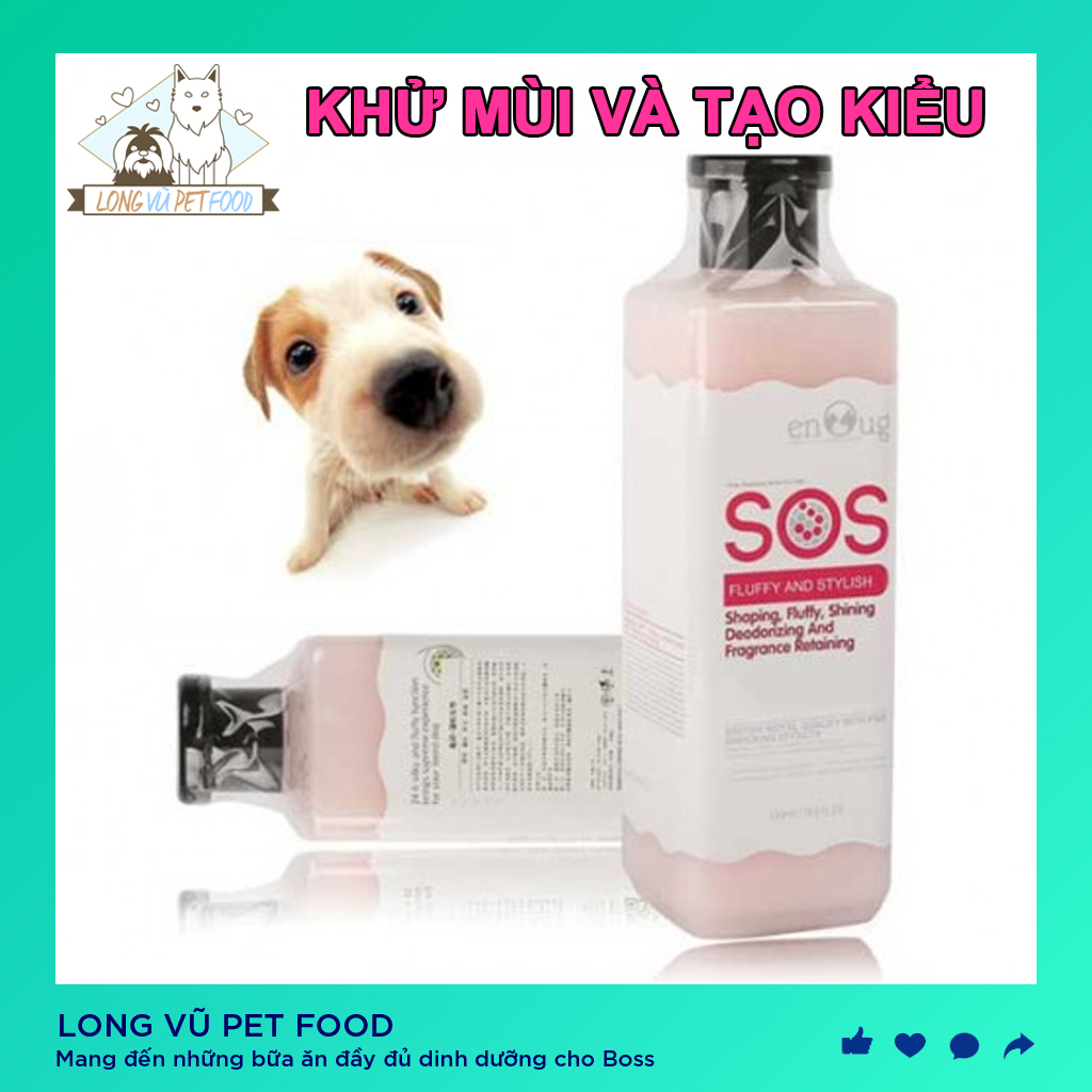 CHÍNH HÃNG Sữa tắm cho chó mèo SOS 530ml ( Đủ 6 loại) - Sữa tắm SOS cho chó mèo - Long Vũ Pet Food