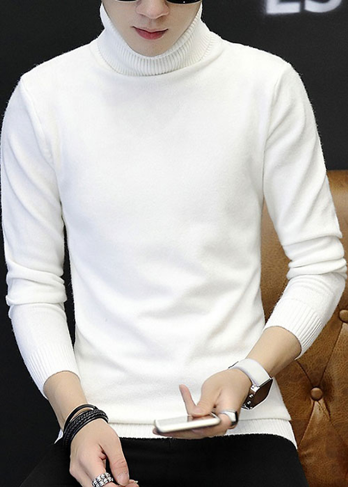 Áo Len Cổ Lọ Nam Phong Cách Hàn Quốc Siêu Ấm SAL222