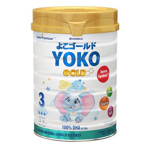 (Có Tích Điểm) Sữa Bột VINAMILK YOKOGOLD 3 LON 850g.