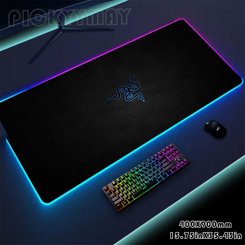 1 razer rgb mouse pad gaming mousepad led mouse mat keyboard mat anti-slip best choice desk pad xxl luminous desk rug