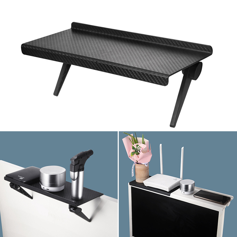 Screen Rack Shelf Stand Home Organizer Adjustable TV Screen Shelf Rack Monitor Desktop Display ...