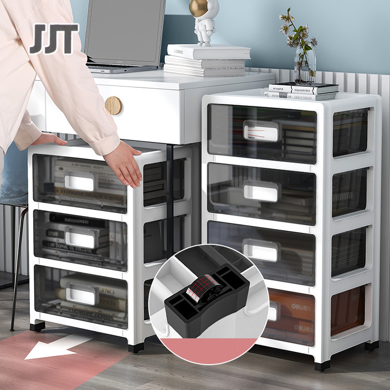 JJT [Miễn Phí Vận Chuyển]Tủ thông tin văn phòng, tủ nhựa trong suốt, tủ di động dưới bàn, tủ cất trữ ngăn kéo dày