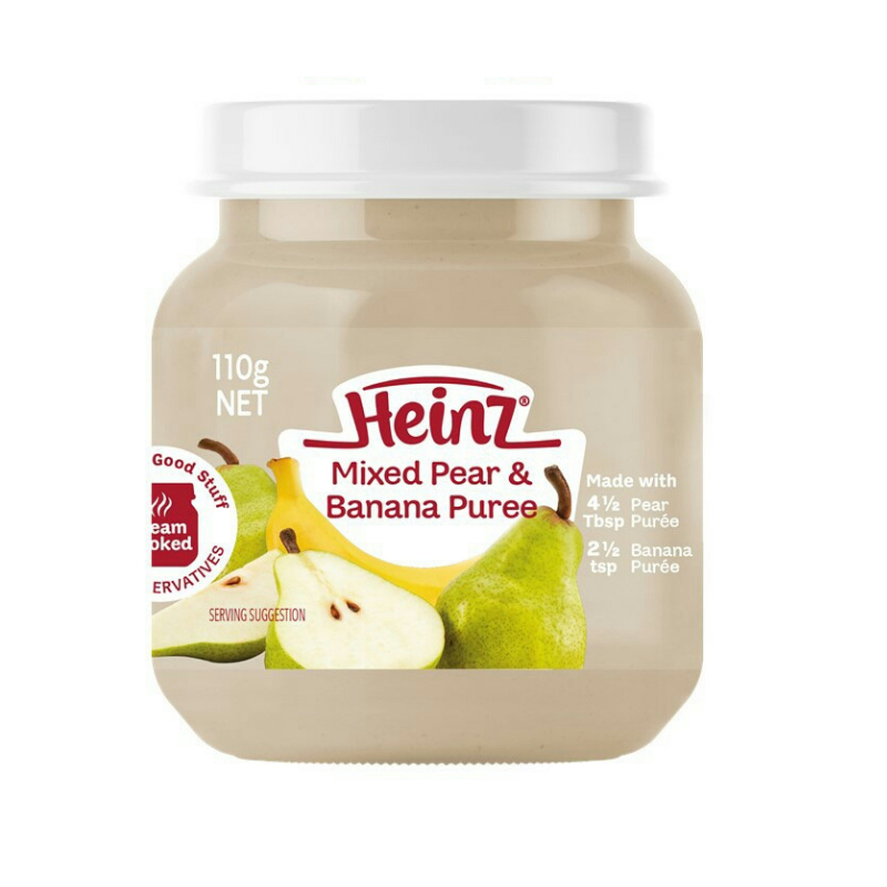 Heinz Baby Puree Food Jar 110g x 1pc- Summer Fruits Gel/Pear Puree