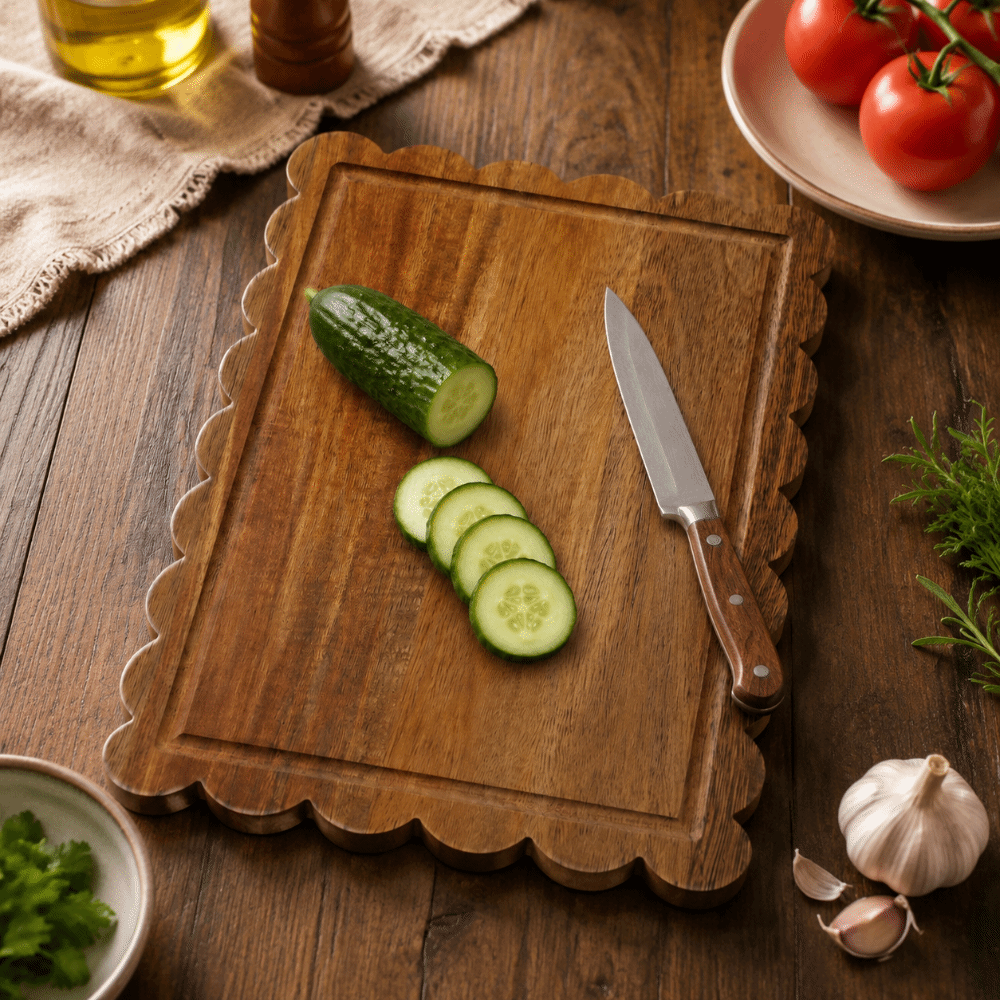 Practical Anti-Bacterial Wood Cutting Board Non-sticky Rectangular Steak Plate Odor-Free Durable Kitchen Chopping Block Daily Cooking.