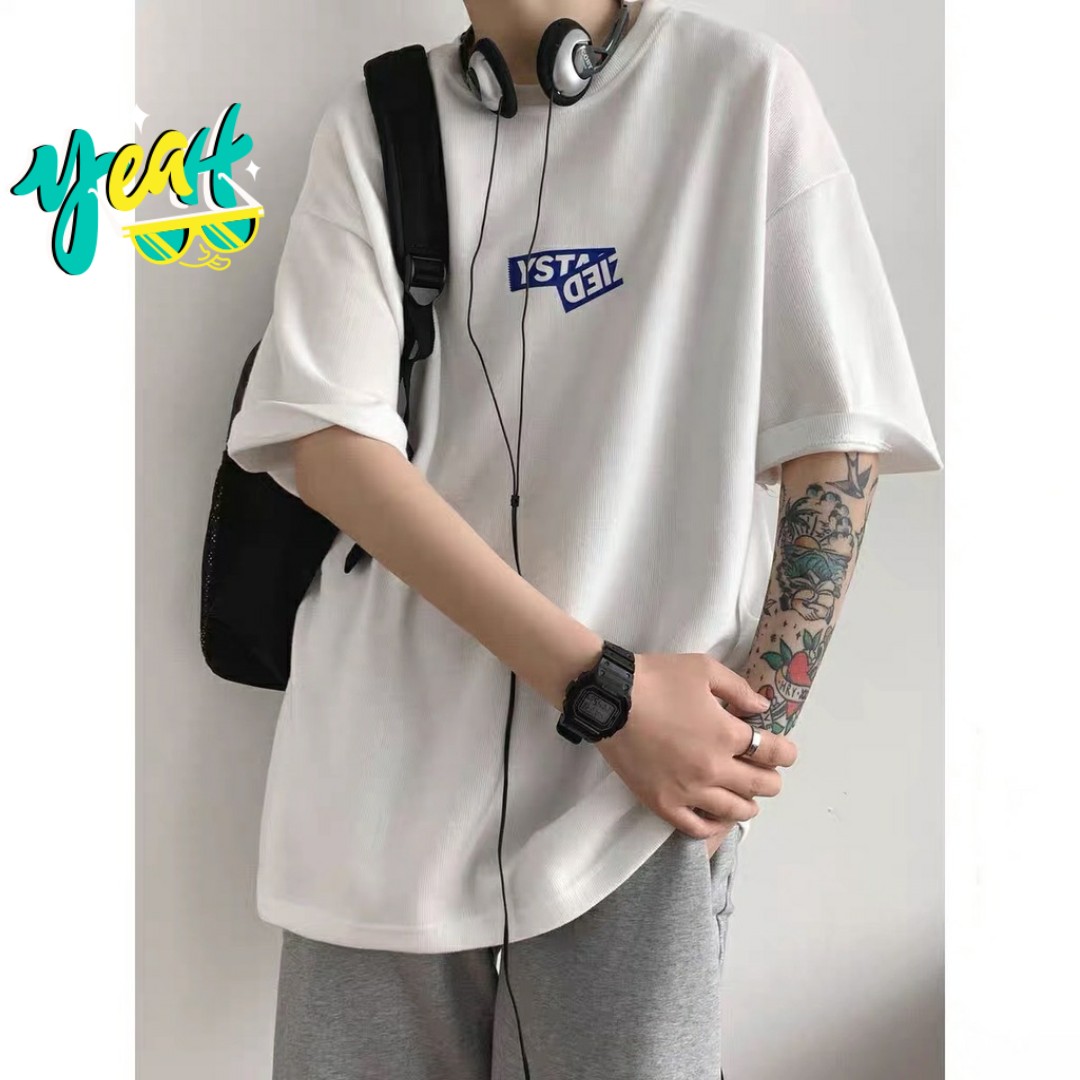 ÁO THUN, ÁO PHÔNG NAM NỮ YST TAY LỠ FORM RỘNG 3 ĐEN TRẮNG CAM CỰC CUTE BEN TREND SHOP