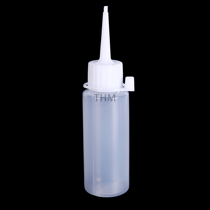 THM Chai bóp nhựa trong suốt 60ml có đầu nắp để làm thủ công keo nghệ thuật có thể nạp lại