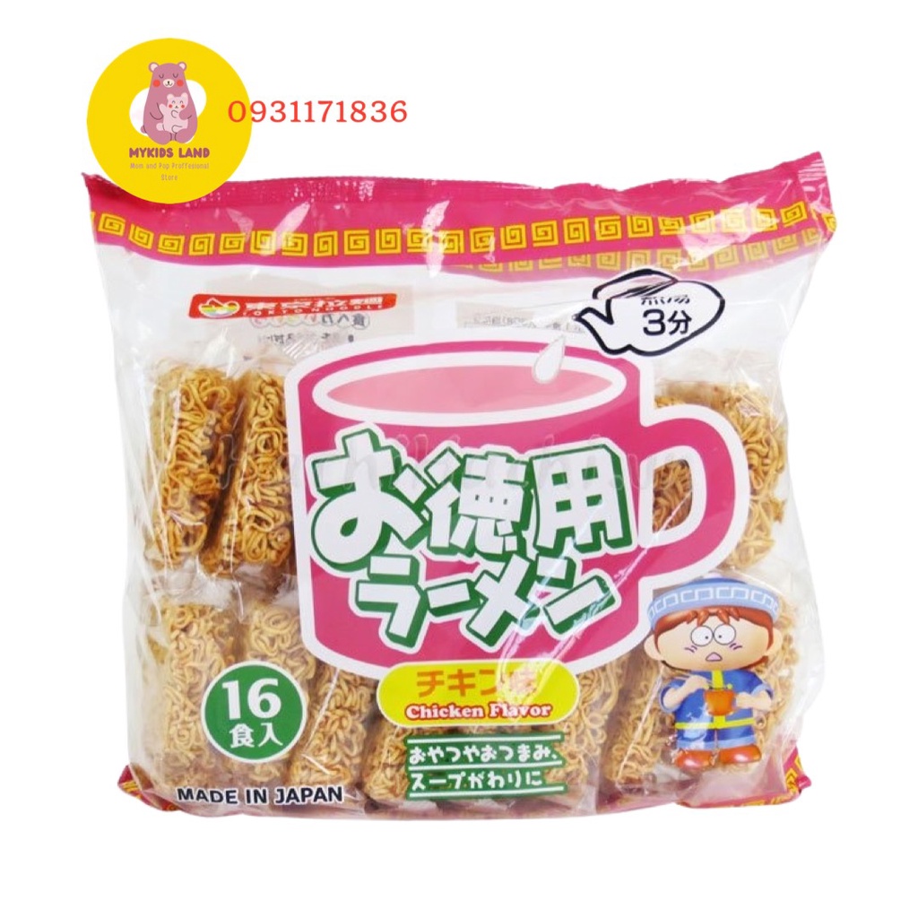 Mì ăn liền tokyo noodle ramen nhật bản cho bé gói 4 vắt mì / 16 vắt mì / snack noodle 12 vắt mì