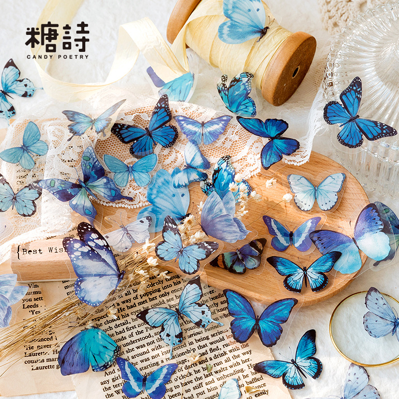 【Hottest Trends】40 Piece/pack Colorful Butterfly Retro Art Handbook ...
