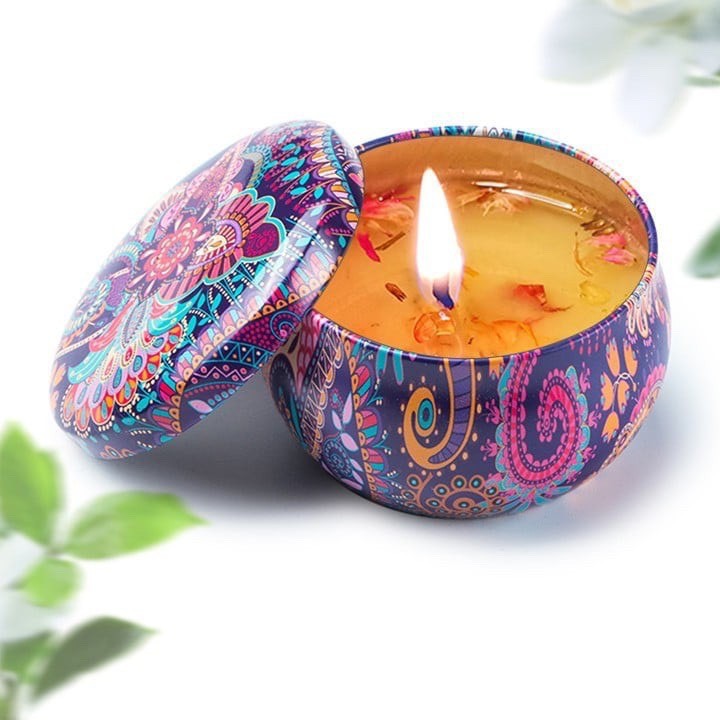Nến thơm phòng hoa khô, nến sáp thư giãn
