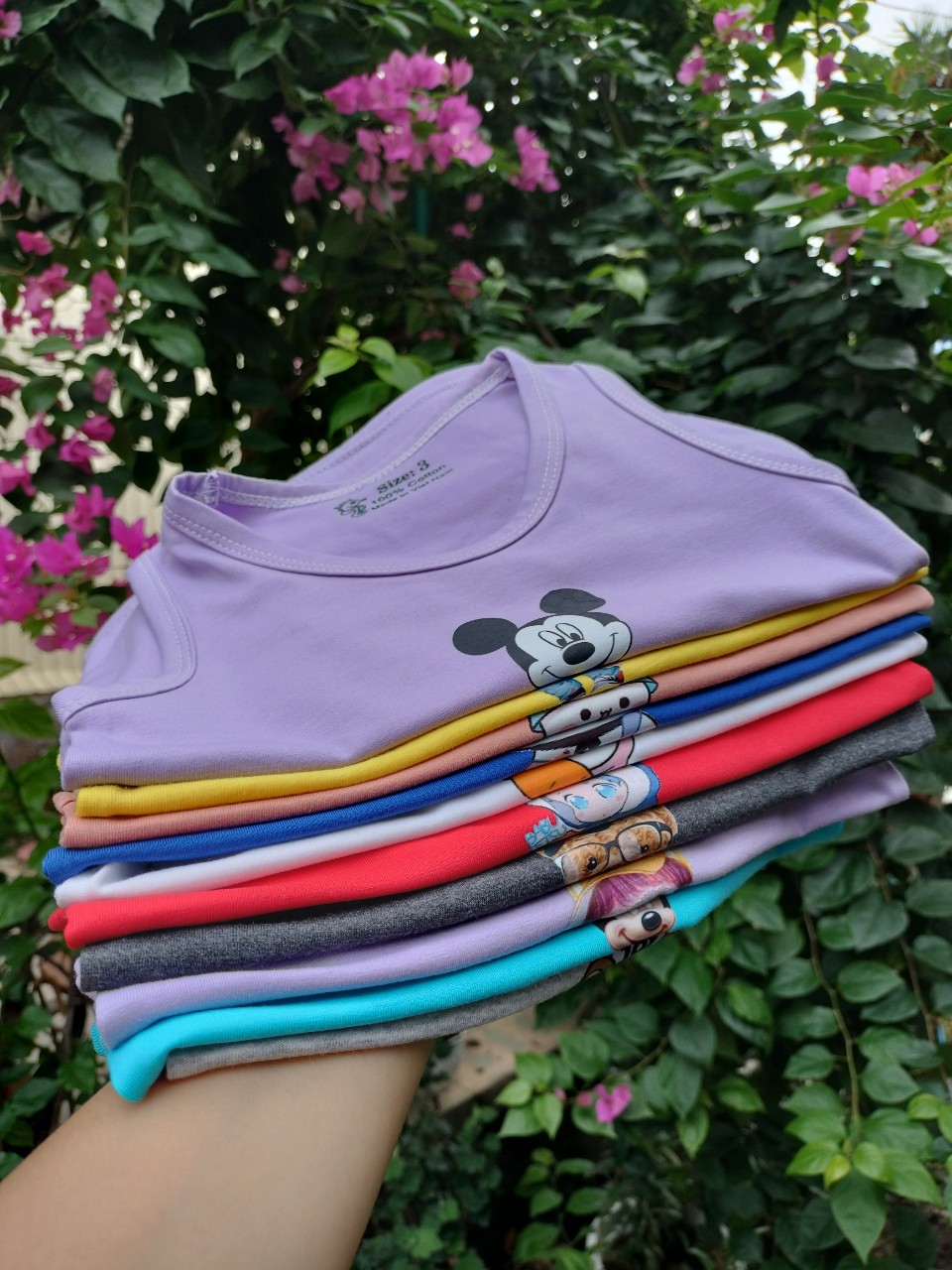 SET 5 ÁO THUN BA LỖ CHO BÉ GÁI, BÉ TRAI