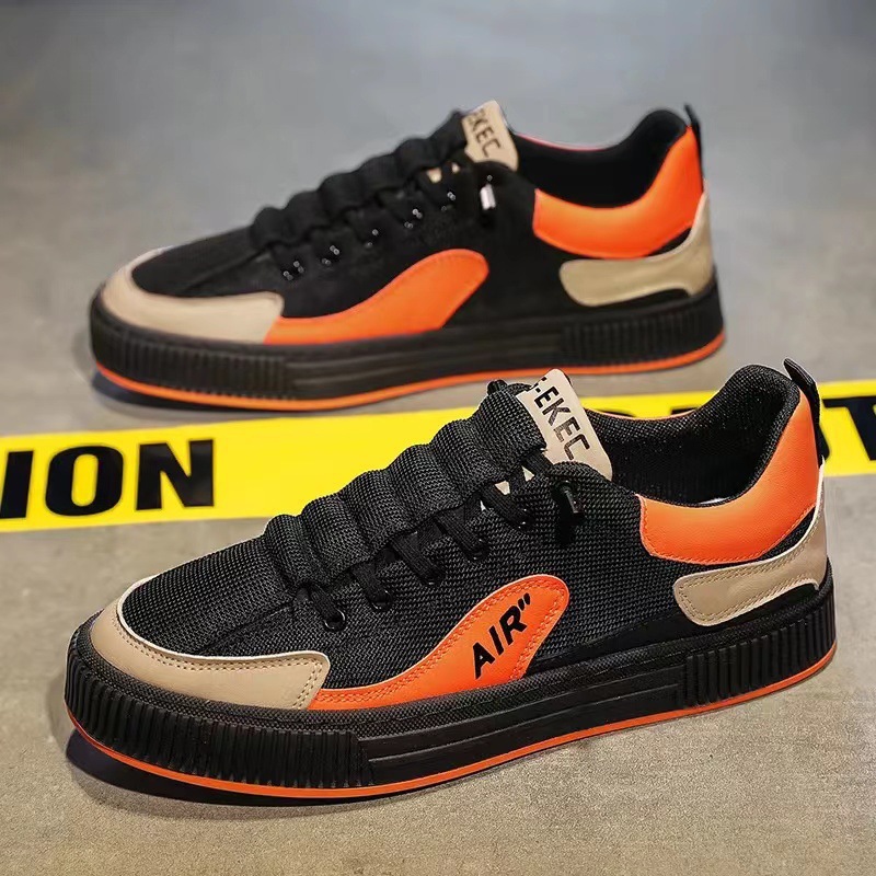VASIBAEN men's shoes, knitted casual shoes, Korean version running shoes, light fashion shoes, sneakers men