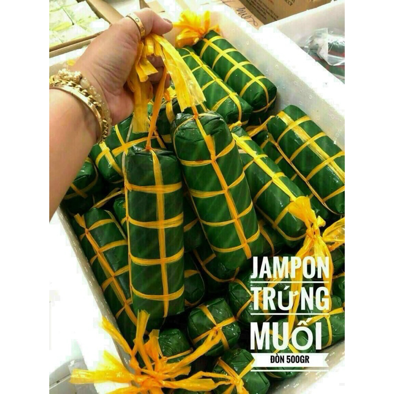 JAMBON TRỨNG MUỐI ( chả da cam ) đòn 500g (giao tphcm)