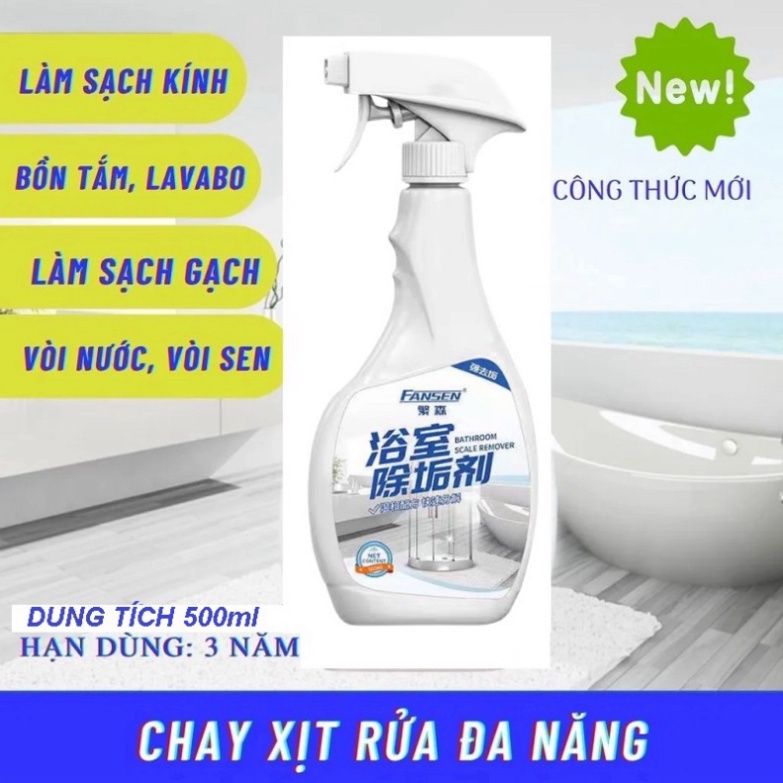 Dung dịch tẩy rửa nhà tắm, vòi inox, cặn canxi nhà tắm