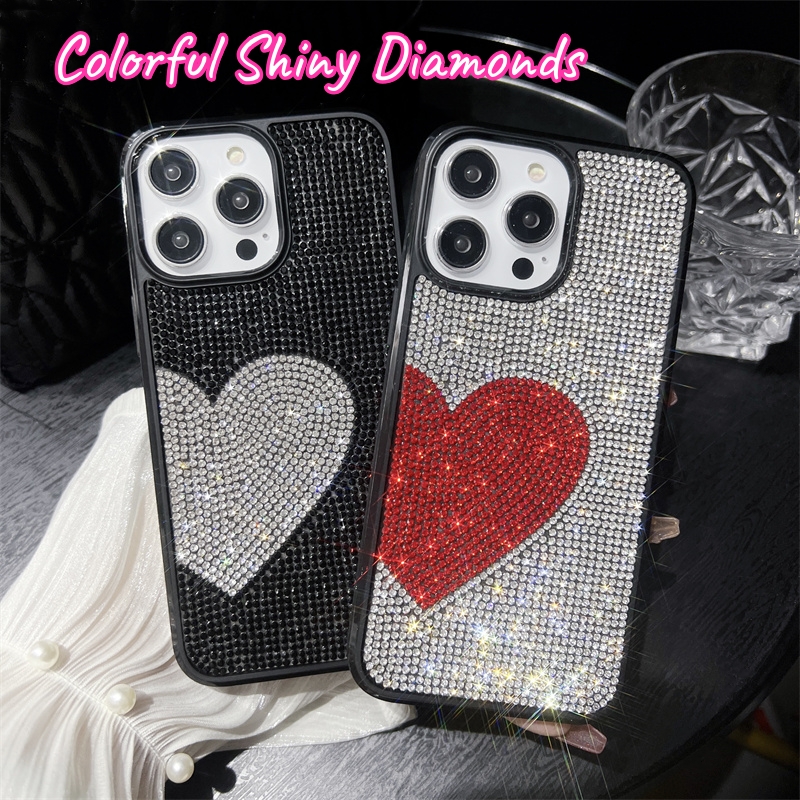 Elegant Colour Flash Diamond Protective Case for iPhone 15 Pro Max 14 Plus 13 Pro 12 11 Pro Max TPU Silicone Frame Shockproof Cover
