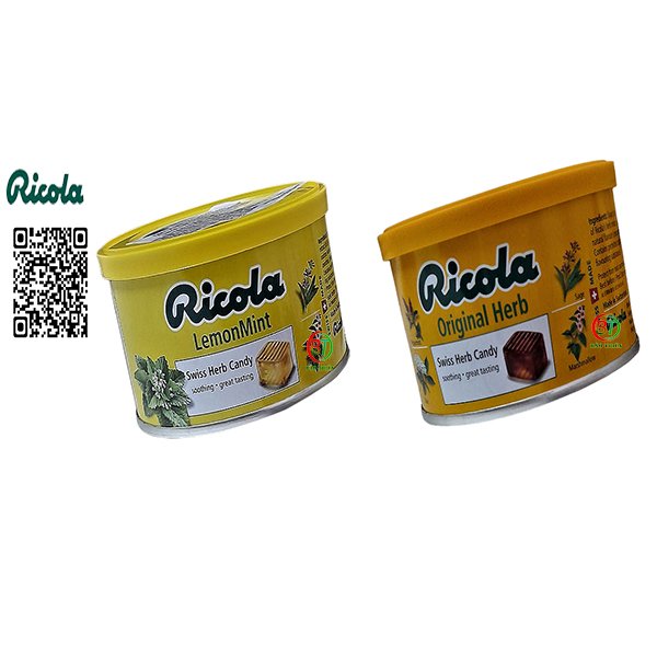 HCMKẹo thảo mộc hiệu Ricola  2 vị 100g nhập khẩu Thụy Sĩ