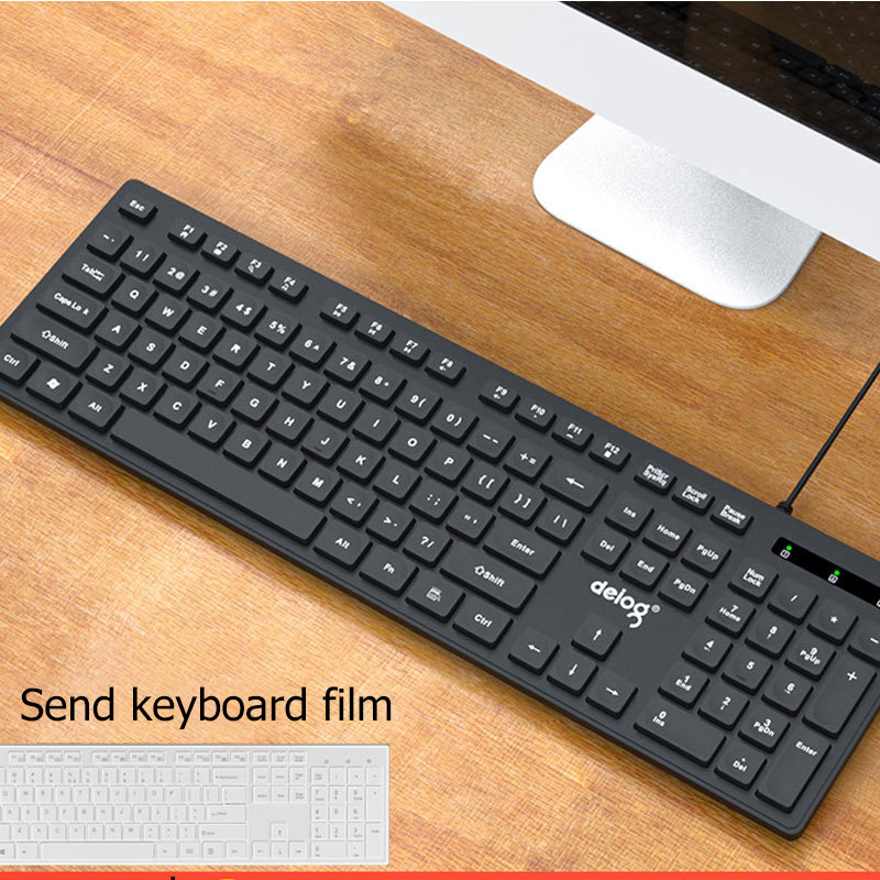 Computer keyboard desktop game office typing home notebook external silent wired chocolate film keyboard