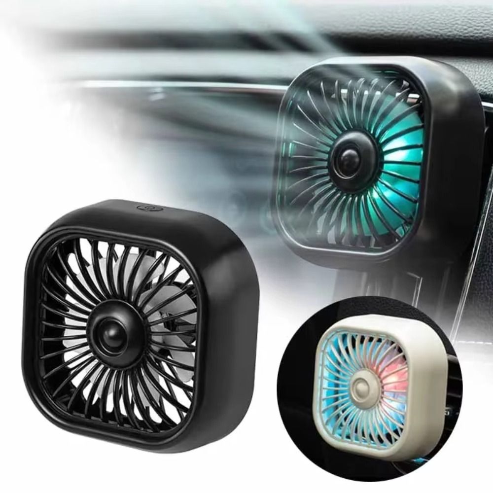 Creative Dazzle Colorful Lighting Car Air Outlet Fan Adjustable Low ...
