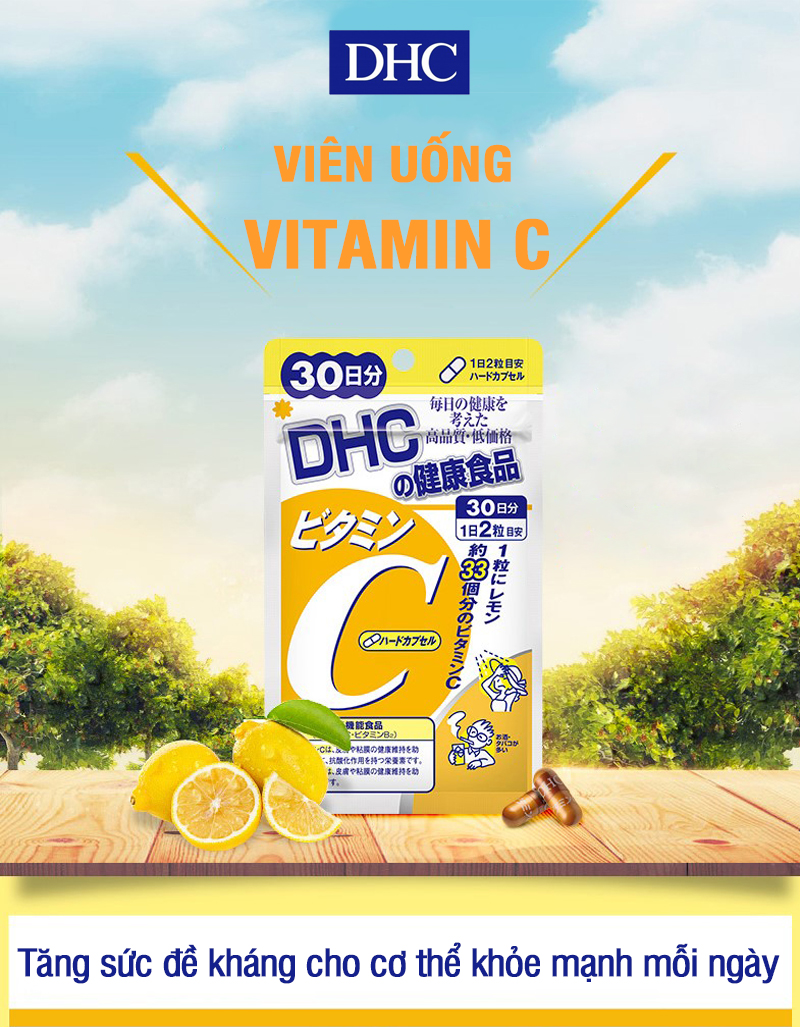 Viên uống DHC Vitamin C Hard Capsule 30 Ngày