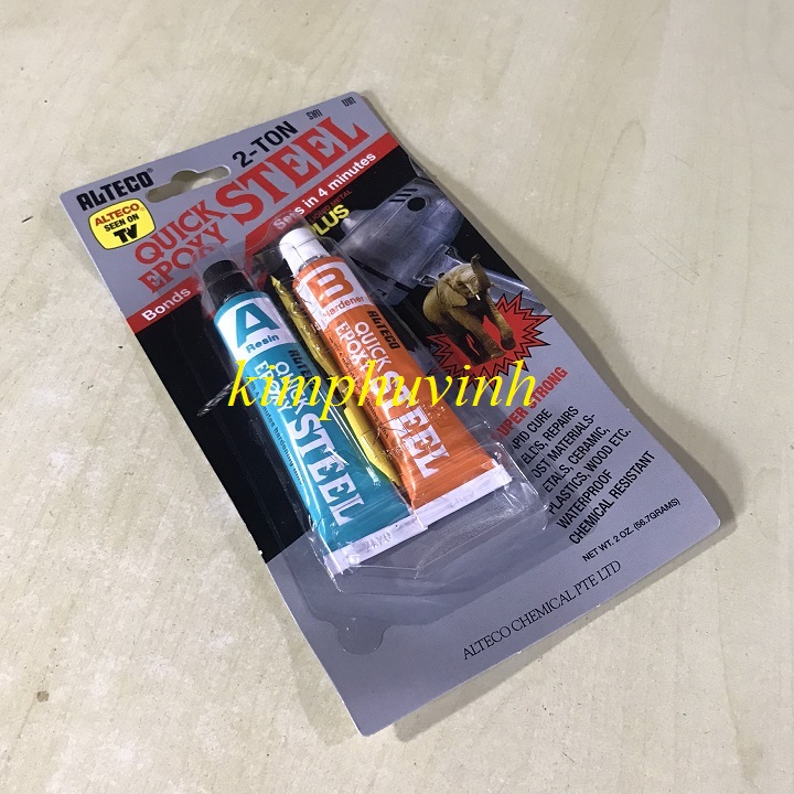 Keo ab thái lan quick epoxy - keo ab siêu dính chịu nhiệt - keo ab dán sắt - dán đá - dán kính kim loạ