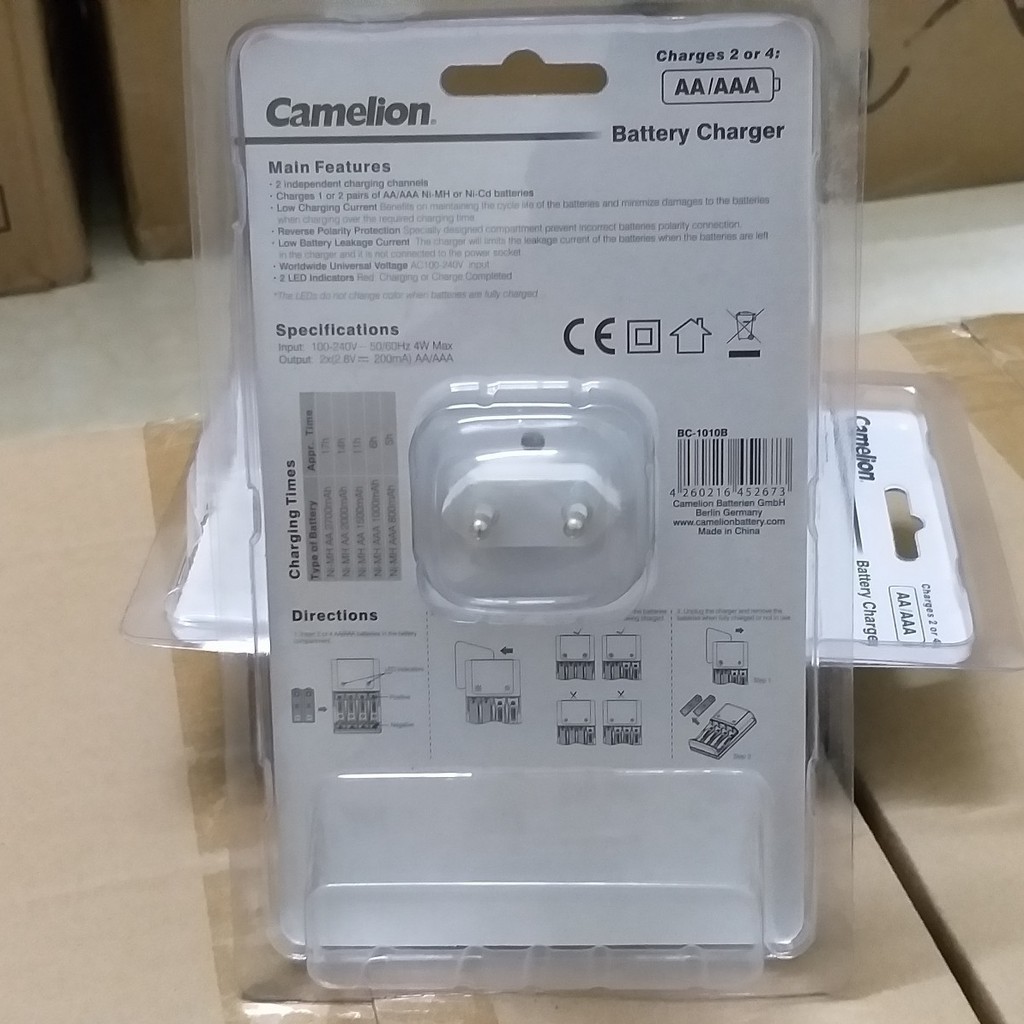 Bộ Máy sạc pin AA, AAA - 1010B Camelion máy sạc pin 3A - PI0002