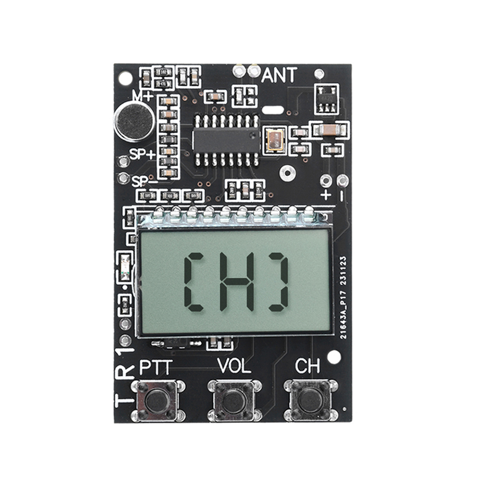 Focusai FM Bộ đàm Bảng Mạch Thu Phát tất cả-trong-một mô-đun bộ phát sóng FM mô-đun bộ thu 7 tần số 27-480Mhz DC3.3-6V
