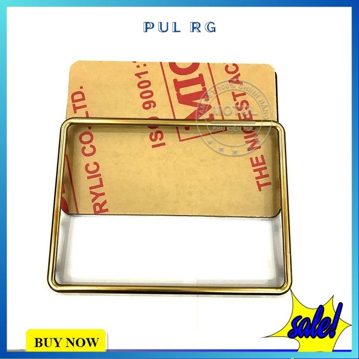 Khung viền biển số xe máy có mica màu vàng